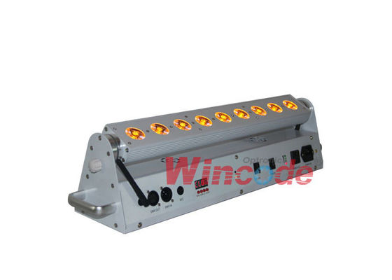 Harga yang bagus Enam dalam Satu Lampu panggung bertenaga baterai 9×18W LED Wall Washer Dengan Baterai Wireless on line