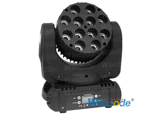 Harga yang bagus Lampu kepala bergerak LED yang sangat terang untuk pertunjukan panggung 12 * 10W CREE RGBW Four In One on line