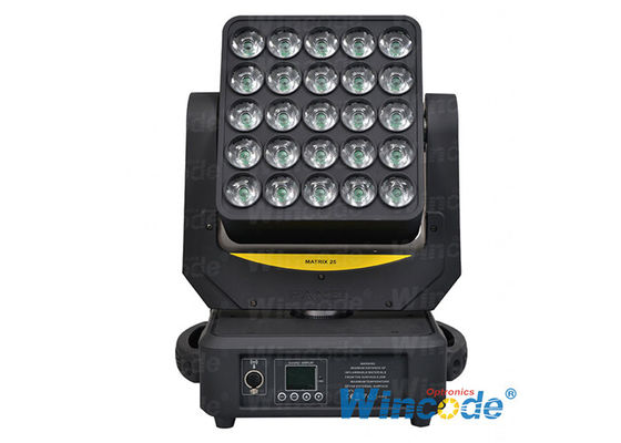 Harga yang bagus Lampu kepala bergerak dengan kontrol individu 25 * 12W Efek grafis dengan motor 3 fase on line