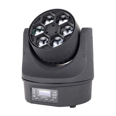 Harga yang bagus Bee Eye LED Moving Head Light Mini Size 6 * 15W RGBW Untuk Partai UL FCC on line