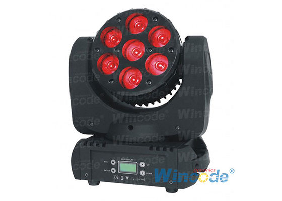 Harga yang bagus Lampu Disco 7 pcs × 10 Watt, Lampu panggung profesional dengan sudut sinar 8 ° on line