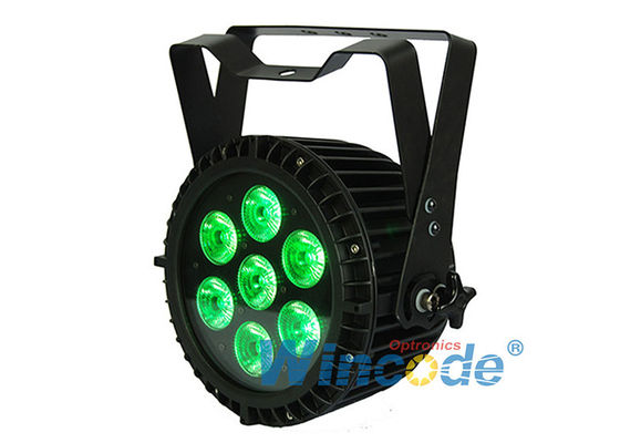 Harga yang bagus High Power LED Par Light Quad Color 4 In1 RGBWA 7 X 10w Suara Aktif Untuk Hotel on line