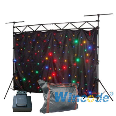 Harga yang bagus Kain Lembut Kain Fleksibel Led Tirai Warna Suara Aktif Untuk Pesta / KTV on line