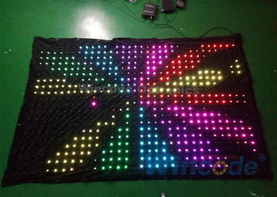 Harga yang bagus Cahaya Tinggi P8 Fleksibel LED Curtain 7 Channel Dmx Controller Untuk Latar Belakang on line