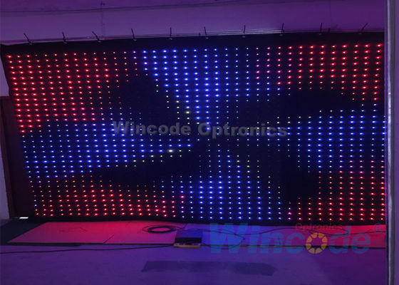 Harga yang bagus P10 Efek Flash Tirai LED Fleksibel 4m X 6m Dengan Bahan Kain Tahan Api on line