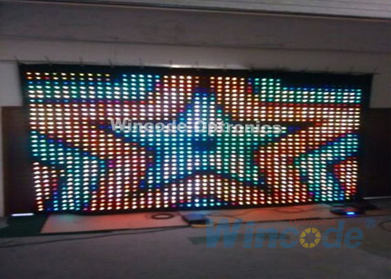 Harga yang bagus RGB Tri Color P5 Led Curtain Wall 7 Chs, Fiber Optic Curtain Untuk Ball Hall on line