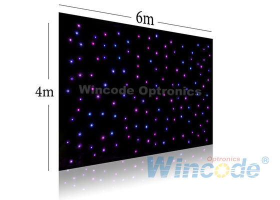 Harga yang bagus Efek berkilauan LED Star Curtain 4m X 6m, Led Light Curtain Wall RGB / Single Color on line