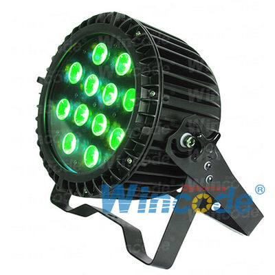 Harga yang bagus 12*15 W 5 In 1 RGBWA Mini Flat LED Par Light Outdoor IP65 60 ° sudut sinar on line