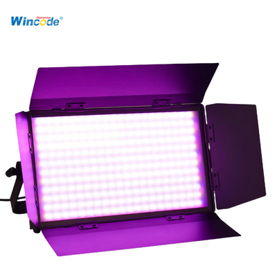 300W RGBW LED Panel Studio Light dengan Barndoor Adjustable Temp DMX / RDM Control