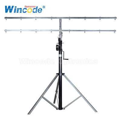 Harga yang bagus 4.5M Double Bar Stage Light Stands Dengan kunci keamanan on line